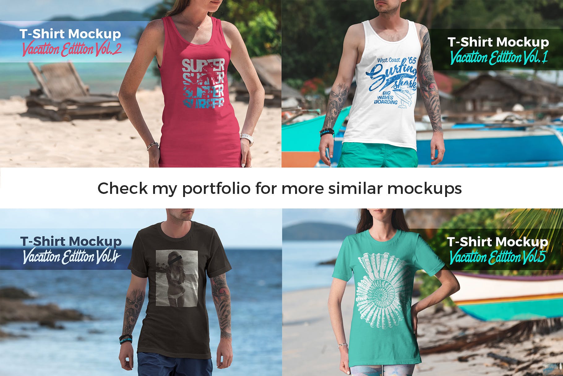 度假系列-女士性感背心印花图案设计图样机素材库精选v3 T-Shirt Mockup Vacation Edition Vol. 3插图(10)