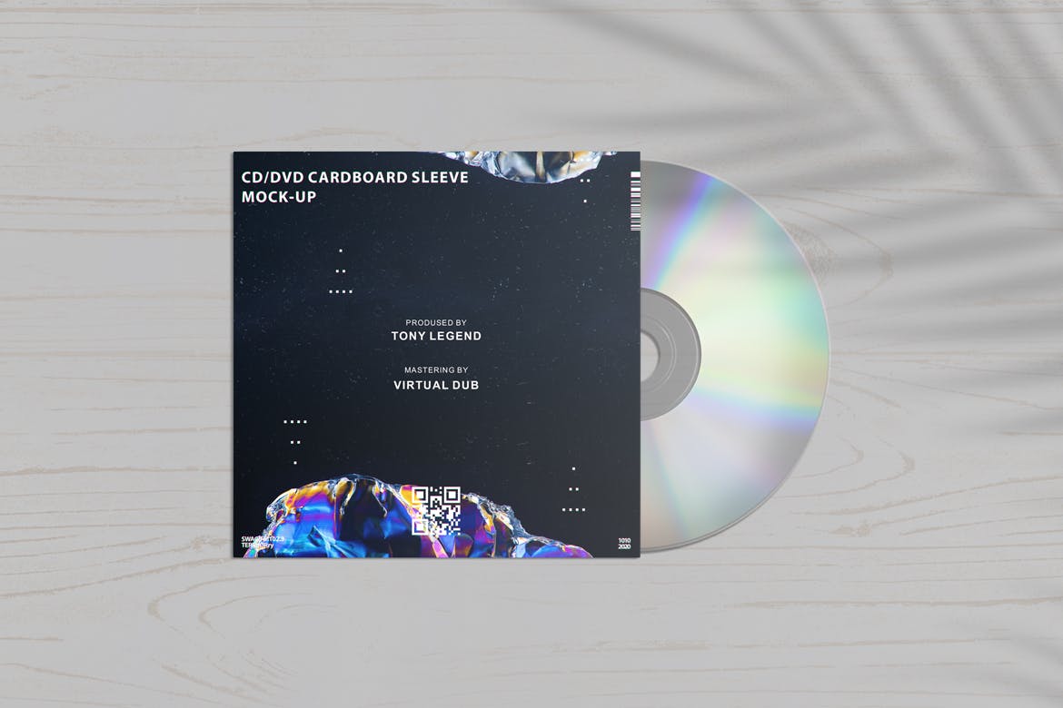 CD/DVD光盘包装&封面设计素材库精选模板v1 CD / DVD Сardstock Paper Sleeve Mock-Ups Vol.1插图(11)