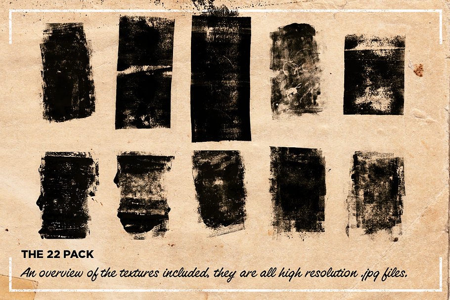 滚刷墨水图案纹理 Rolled ink textures插图(5)