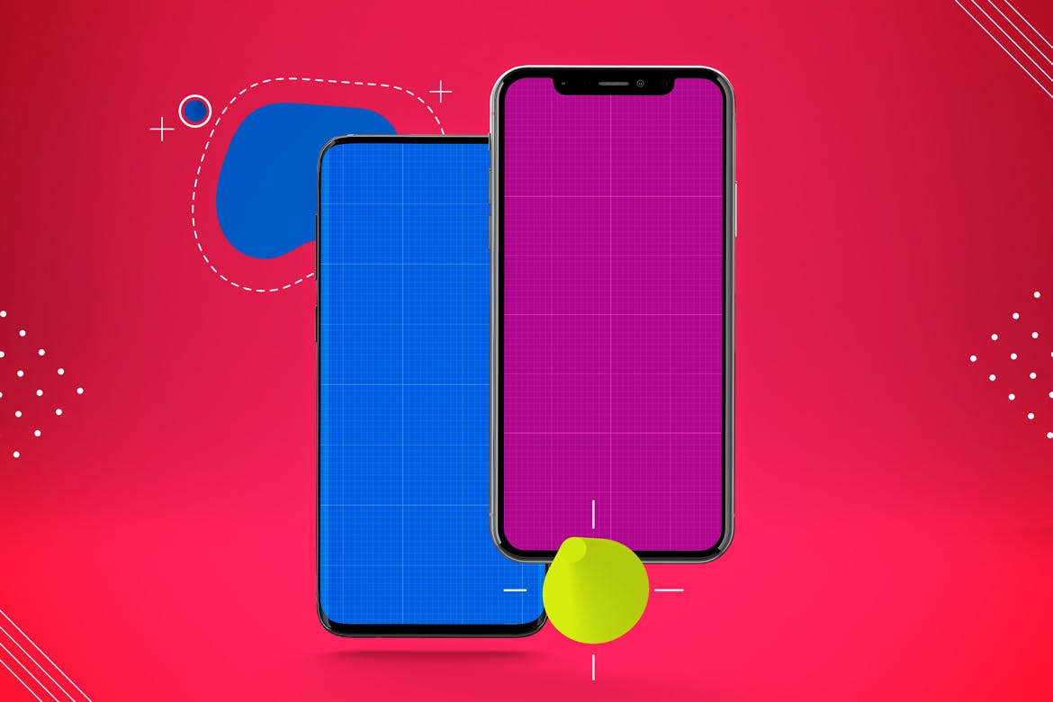 抽象背景iOS/Android手机样机模板 Abstract IOS & Android插图(9)