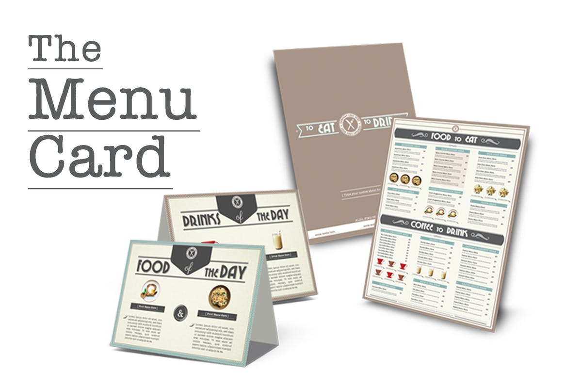 简约排版咖啡厅菜单设计模板 Coffee Shop Menu插图