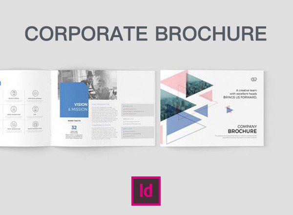 淡雅的企业宣传画册模板下载[indd]