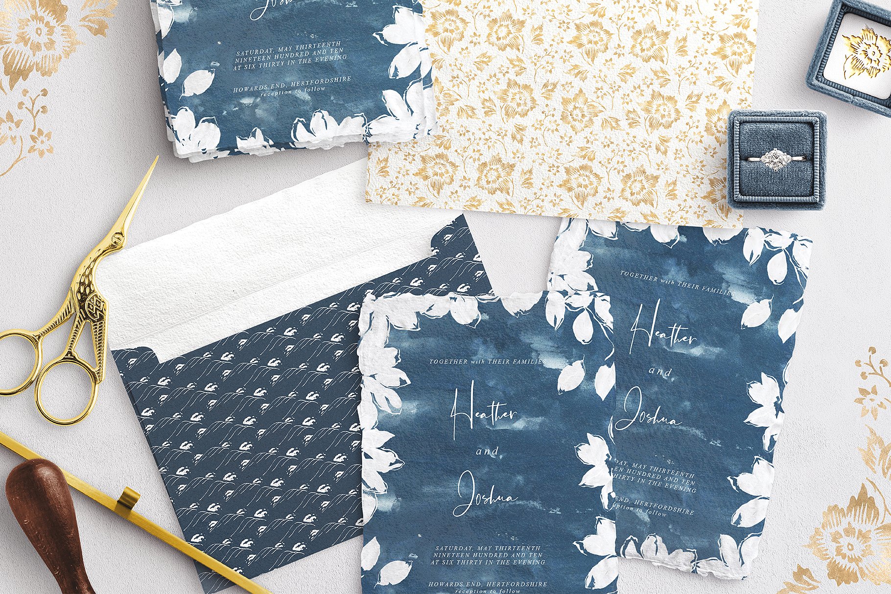 蓝色灵感水彩插画集 Blue Inspiration Collection插图(2)