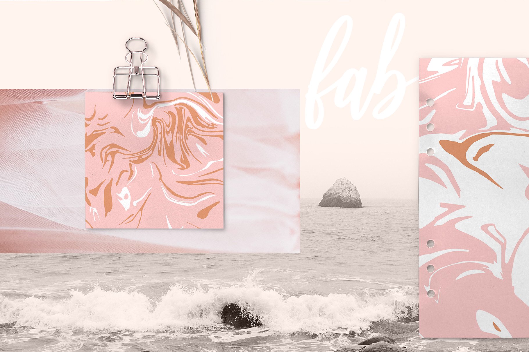 抽象大理石无缝矢量纹理 Marbling Vector Patterns插图(7)