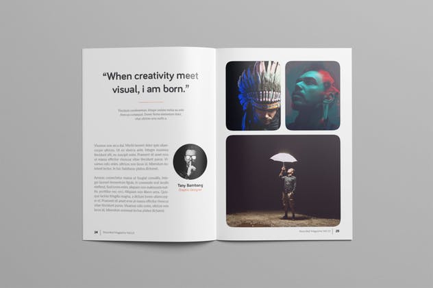 多用途杂志/画册/企业内宣INDD设计模板 Rounded Magazine插图(12)