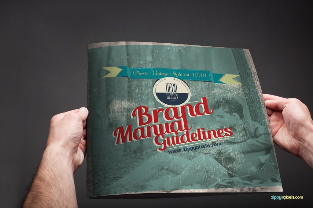 一款复古风画册模版下载[ai,indd,pdf]插图(1)