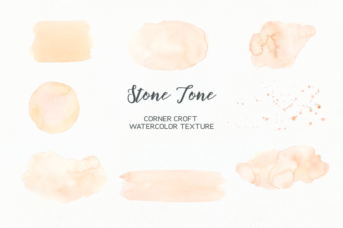 暖色调质感柔和水彩肌理纹理素材 Watercolor Texture Shades of Pastel Warm Hues插图(2)