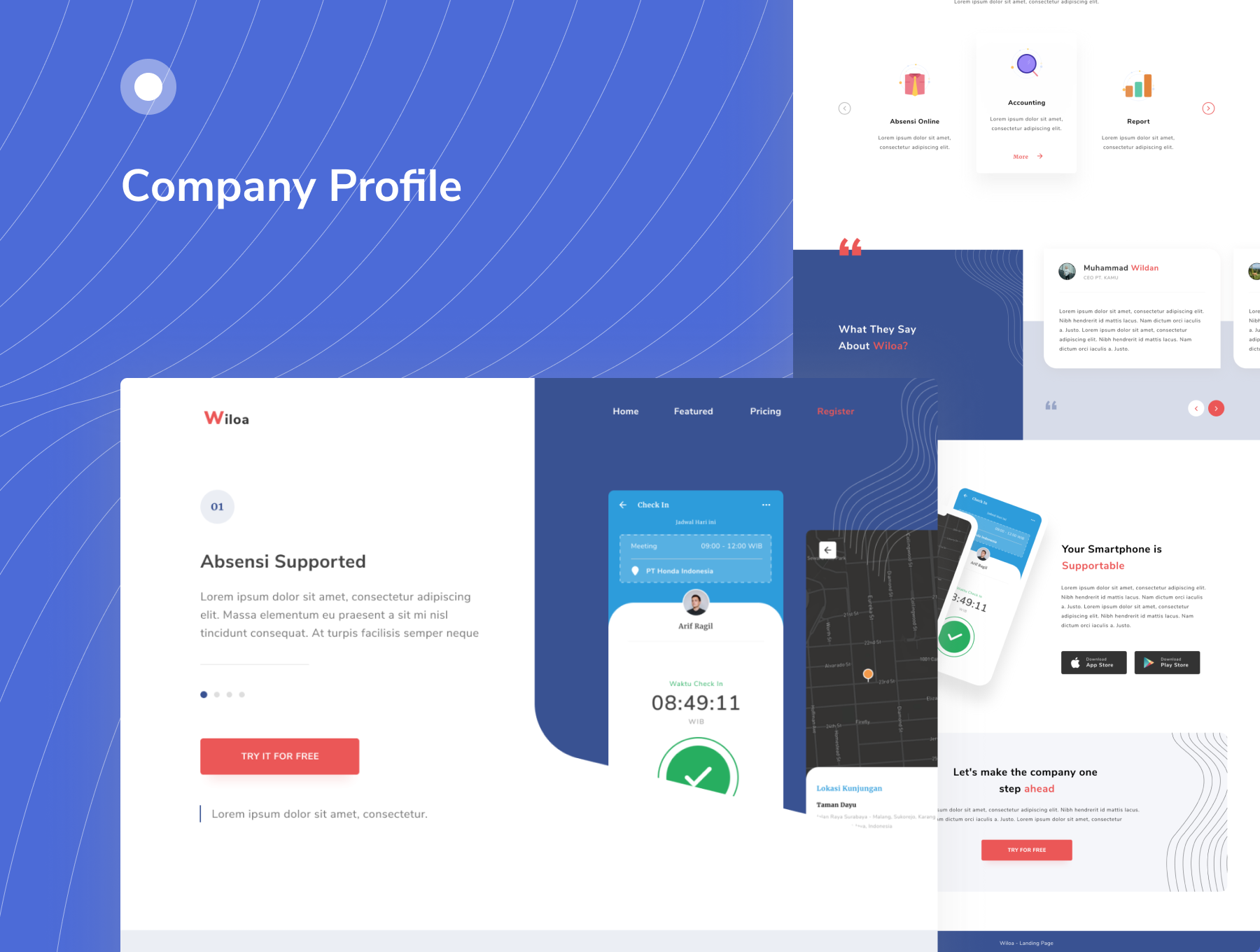 素材库下午茶：简约现代设计风格的着陆页UI设计套件[Fig]插图(5)