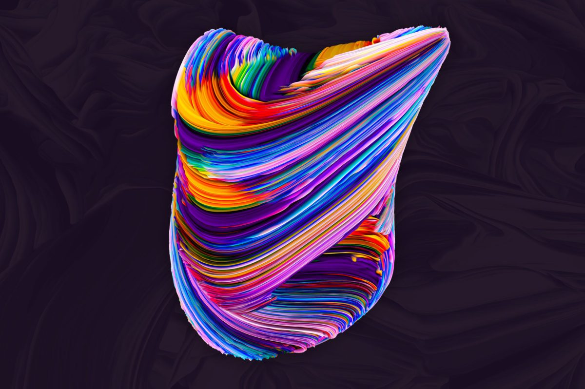 创意抽象纹理系列:80个3D立体抽象形状&PS笔刷 Displaced插图(4)