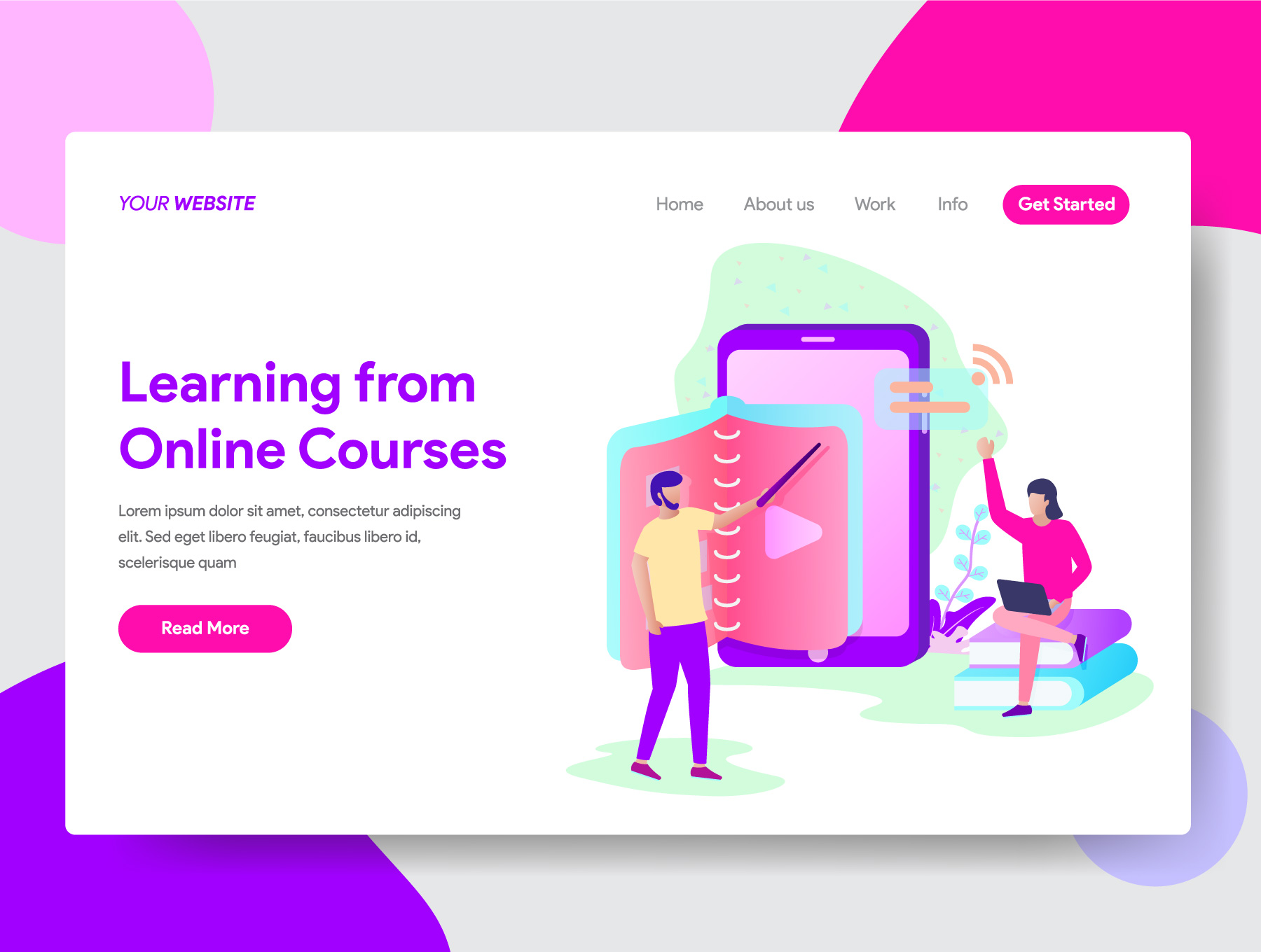 互联网在线教育相关的创意插画下载[Ai]插图(3)