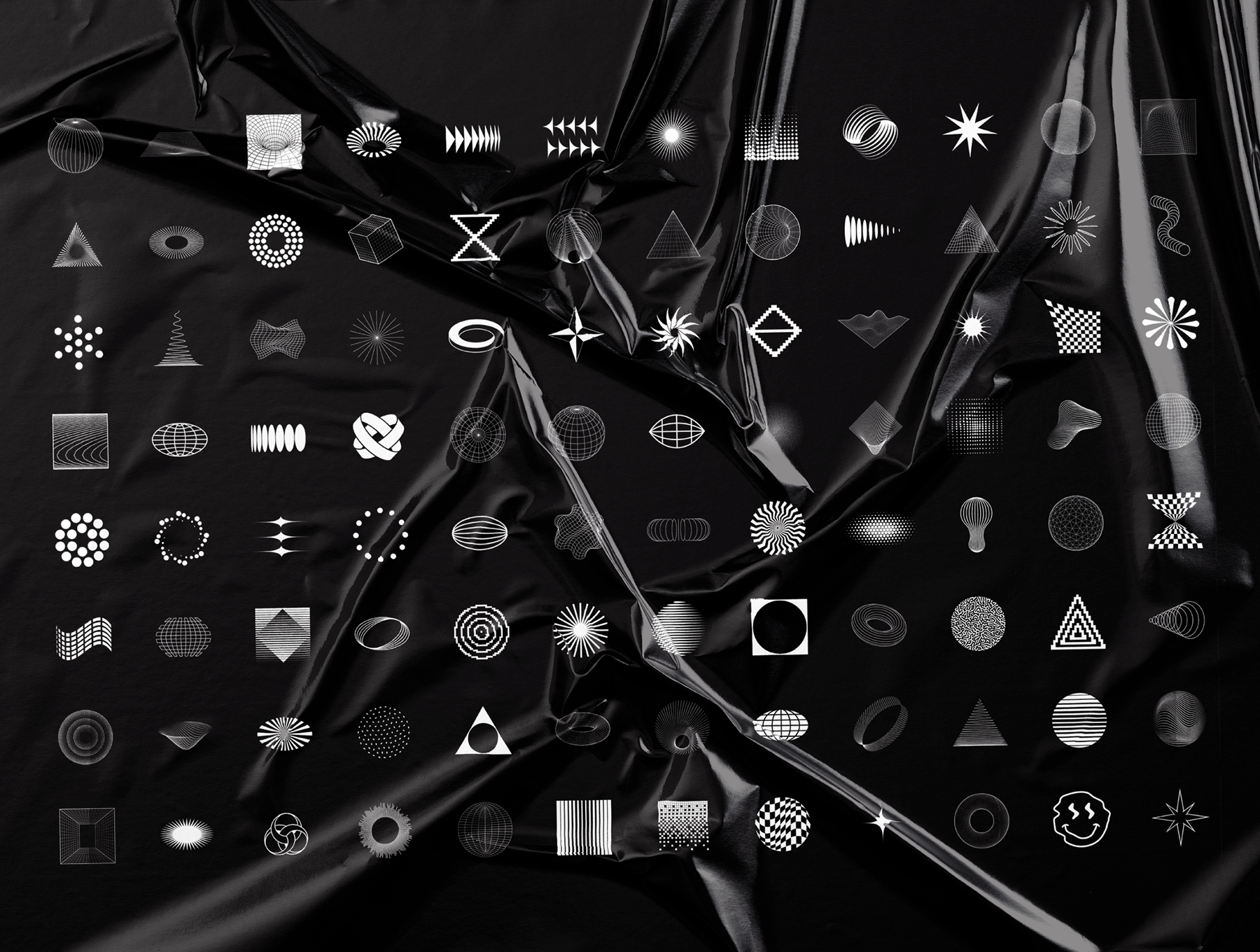 素材库下午茶:100个抽象元素形状设计合集插图(7)