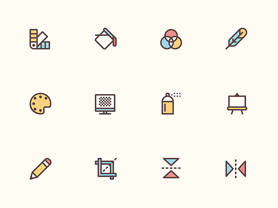 40 枚多彩设计图标素材之家精选sketch素材