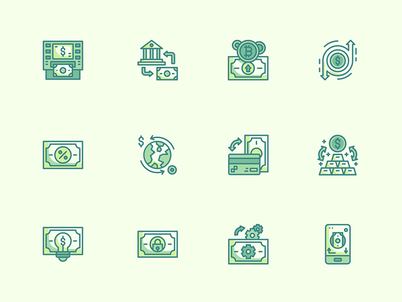 30 枚货币兑换元素图标素材之家精选sketch素材
