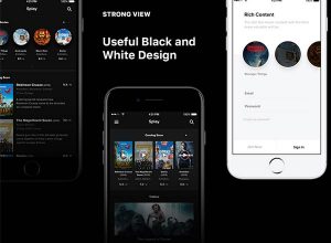 电影类APP Ui kits套装下载[PSD]
