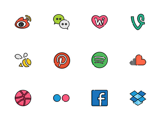 50 枚世界社交媒体图标素材之家精选sketch素材