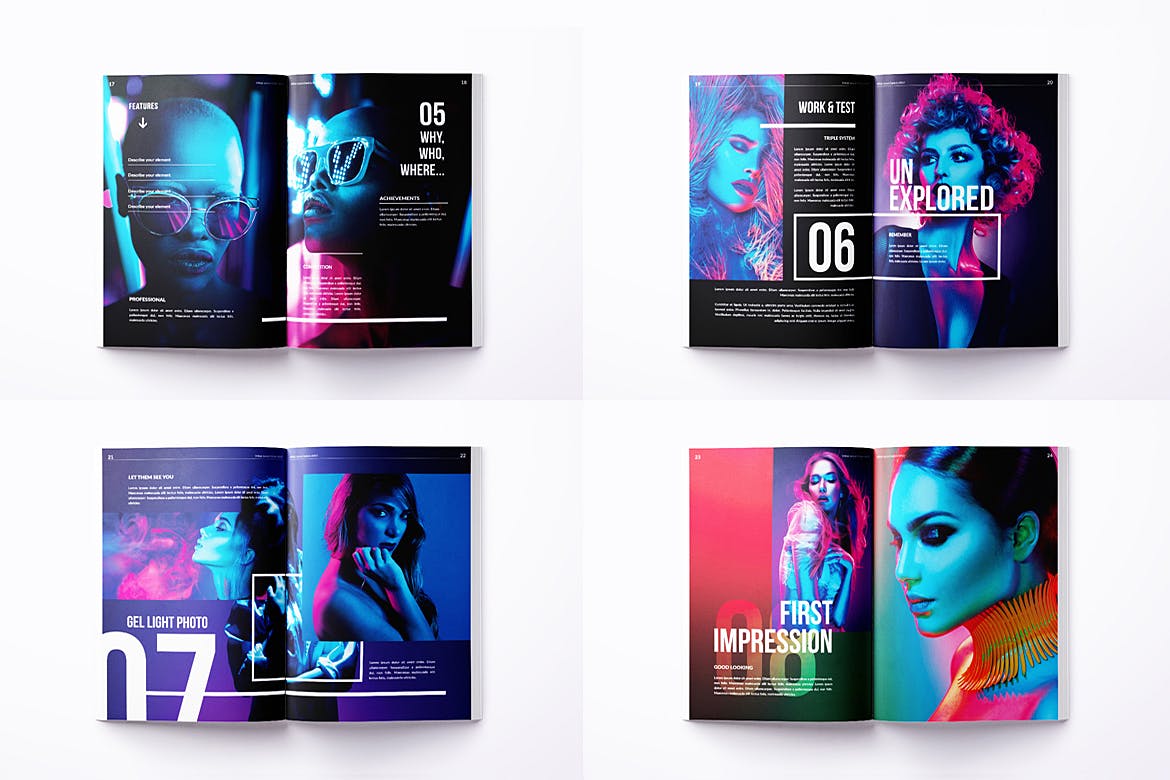 创意摄影作品集作品展览画册排版设计模板 Creative Portfolio A4 & US Letter Design – 30 pgs插图(3)