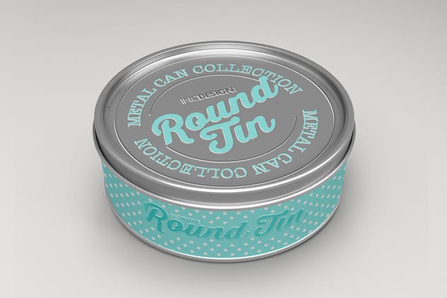 圆形金属锡罐包装样机Vol.3 Round Tin Can Packaging Mockups Vol.3插图(3)