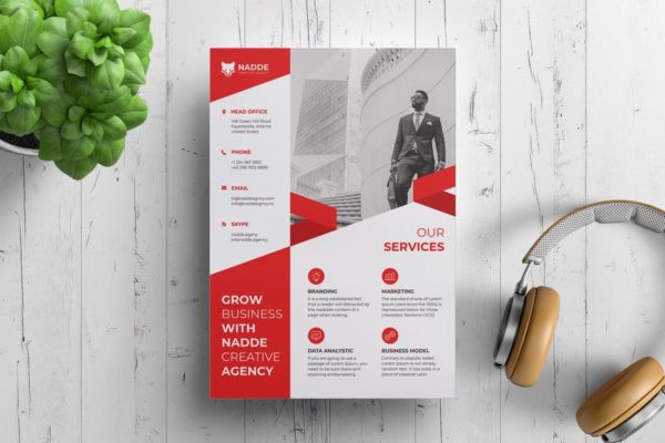 经典实用通用性强的企业宣传传单设计模板 Corporate Flyer