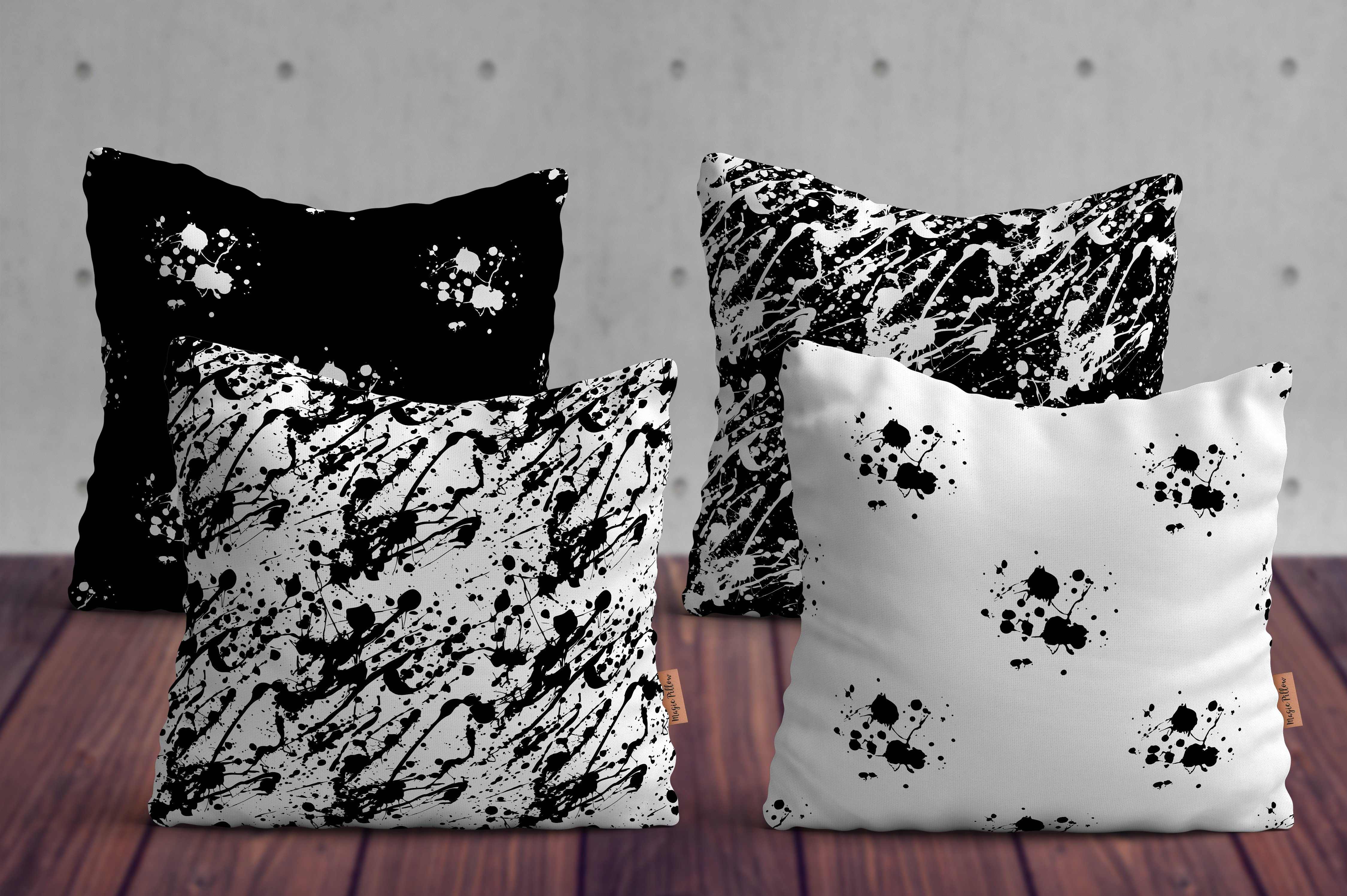 泼墨斑点&毛笔笔迹纹理素材 Paint Splatter & Stroke, 40 Patterns插图(11)