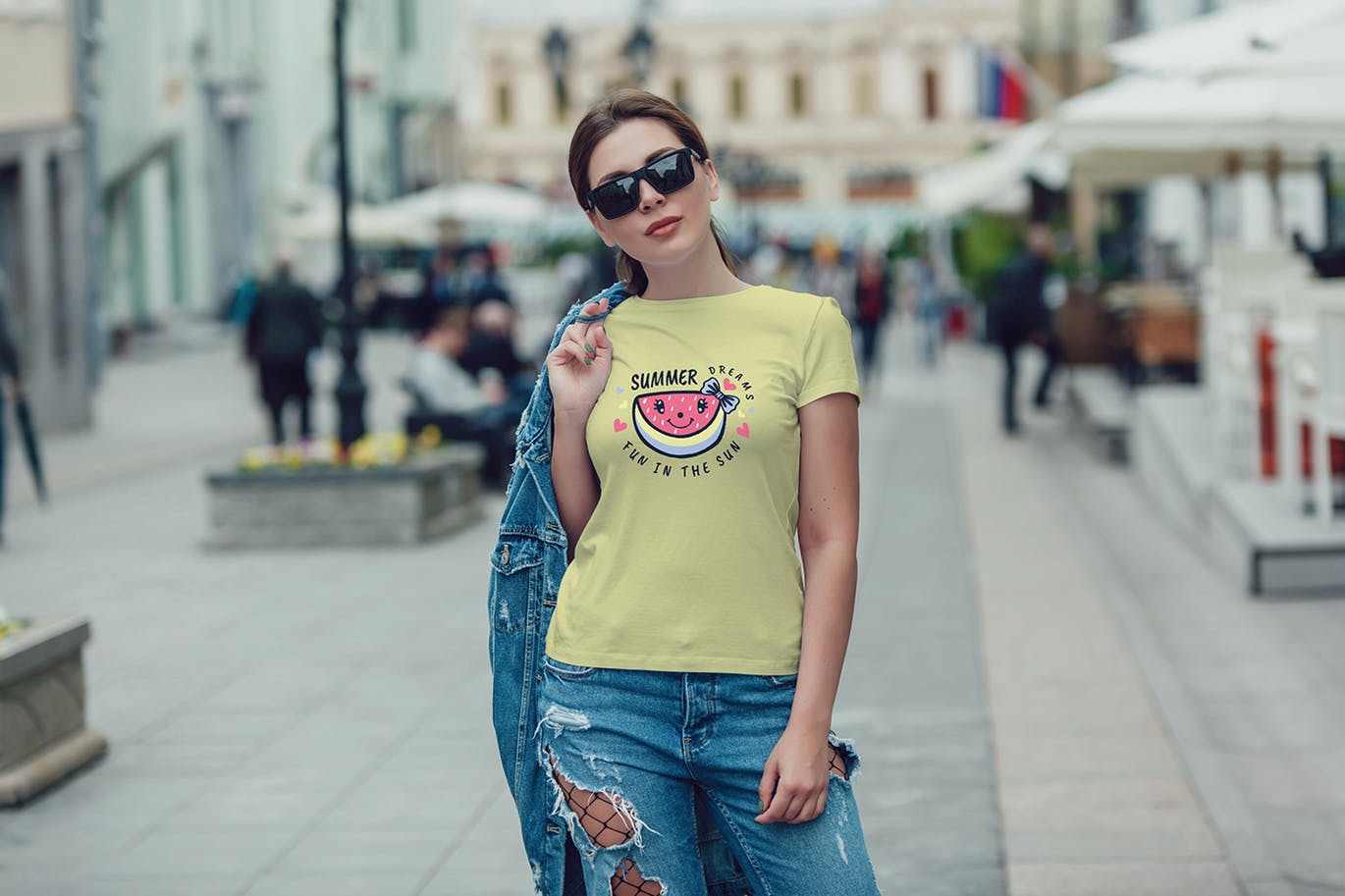 T恤系列服装印花设计展示样机素材库精选合集v03 T-Shirt Mockup Collection 03插图(3)