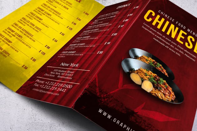 中餐厅美食菜单菜谱PSD模板套装 Chinese A4 & US Letter Food Menu Bundle插图(4)