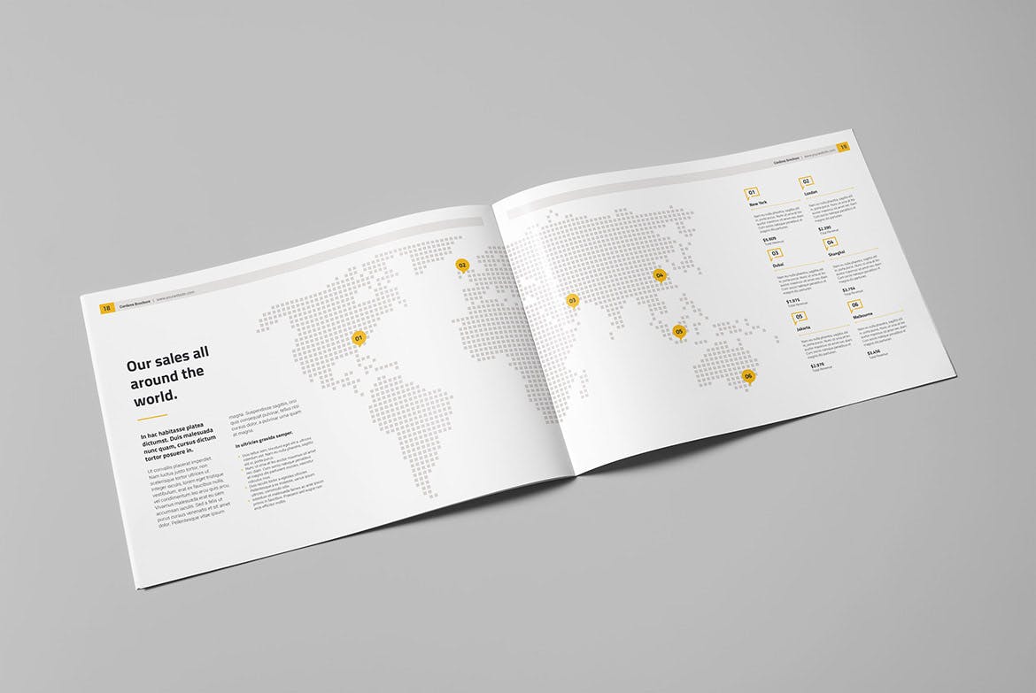 横版企业介绍宣传画册版式设计模板 Colorado Brochure Landscape插图(10)