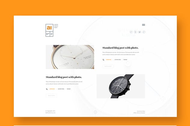 创意多用途网站Web用户界面工具包 Awesome Ideas Web UI Kit插图(2)