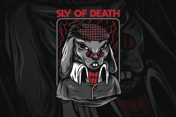 狡猾の兔潮牌T恤印花图案素材库精选设计素材 Sly of Death