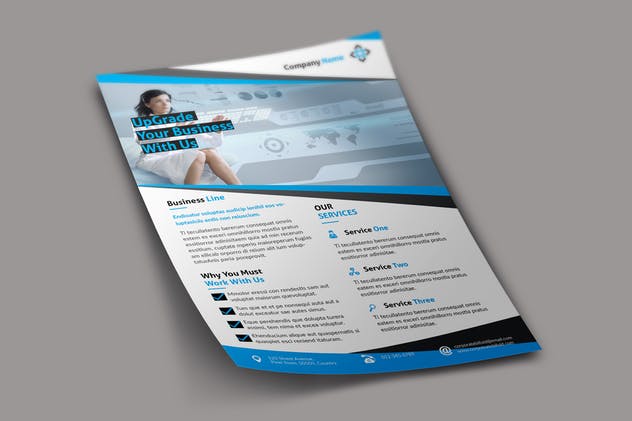 经典通用型商业公司海报传单设计 Corporate Flyer插图(1)