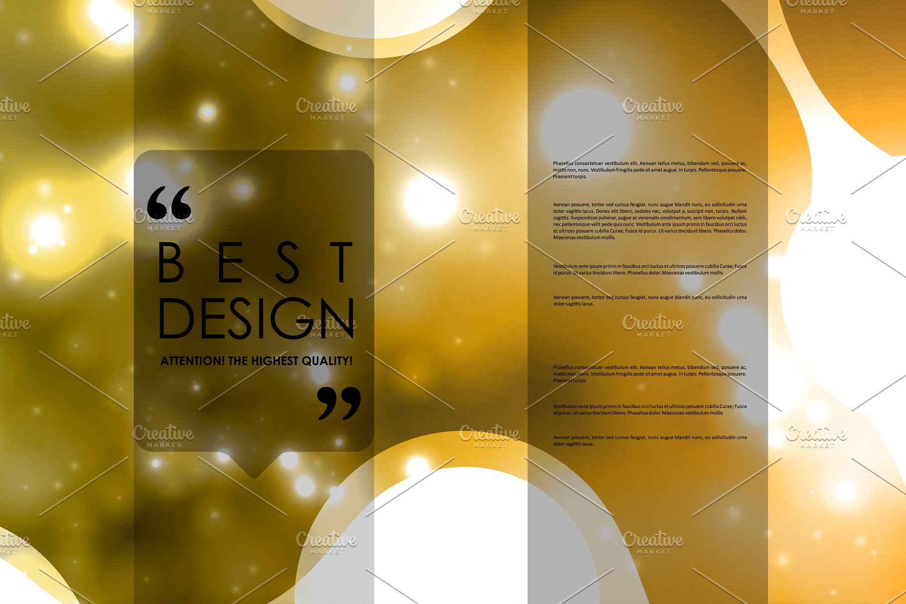 抽象图形蓝色背景小册子模板 Set of Abstract Brochures插图(8)