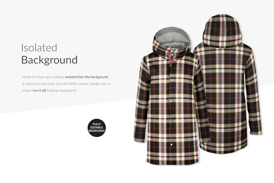 防水雨衣服装样机套装插图(4)