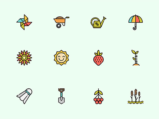 50 枚春天元素图标素材之家精选sketch素材