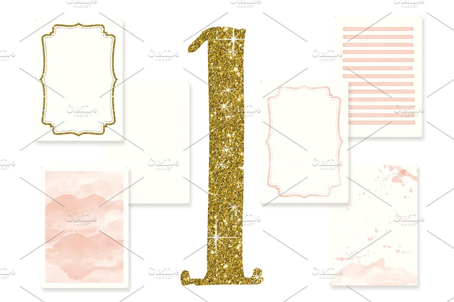 DIY生日贺卡设计素材 DIY birthday card elements插图(1)