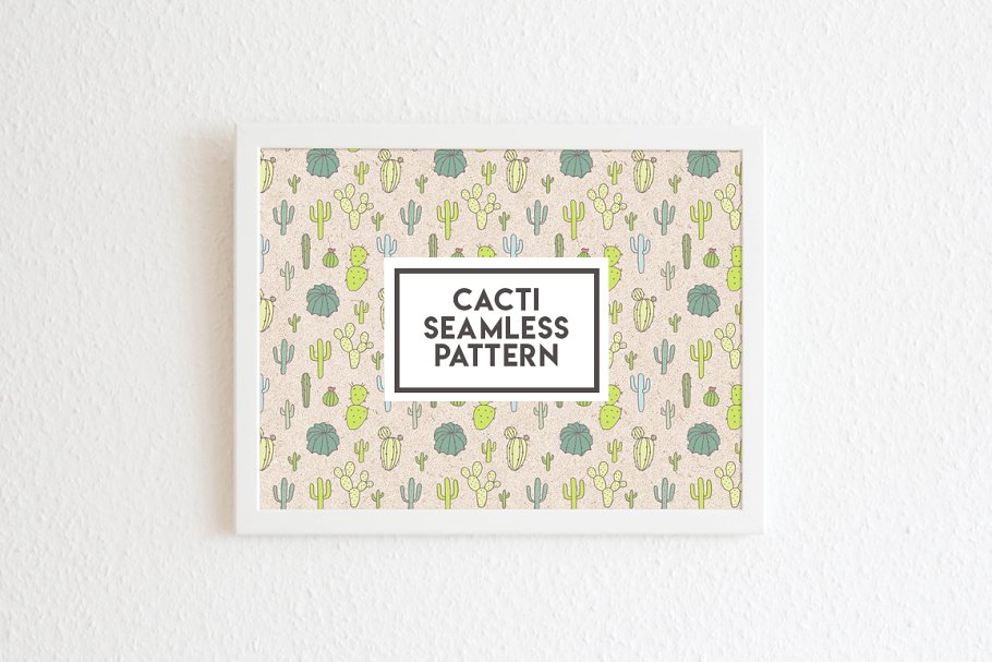 仙人掌素描风格设计素材 Big cacti bundle, sketch style插图(9)