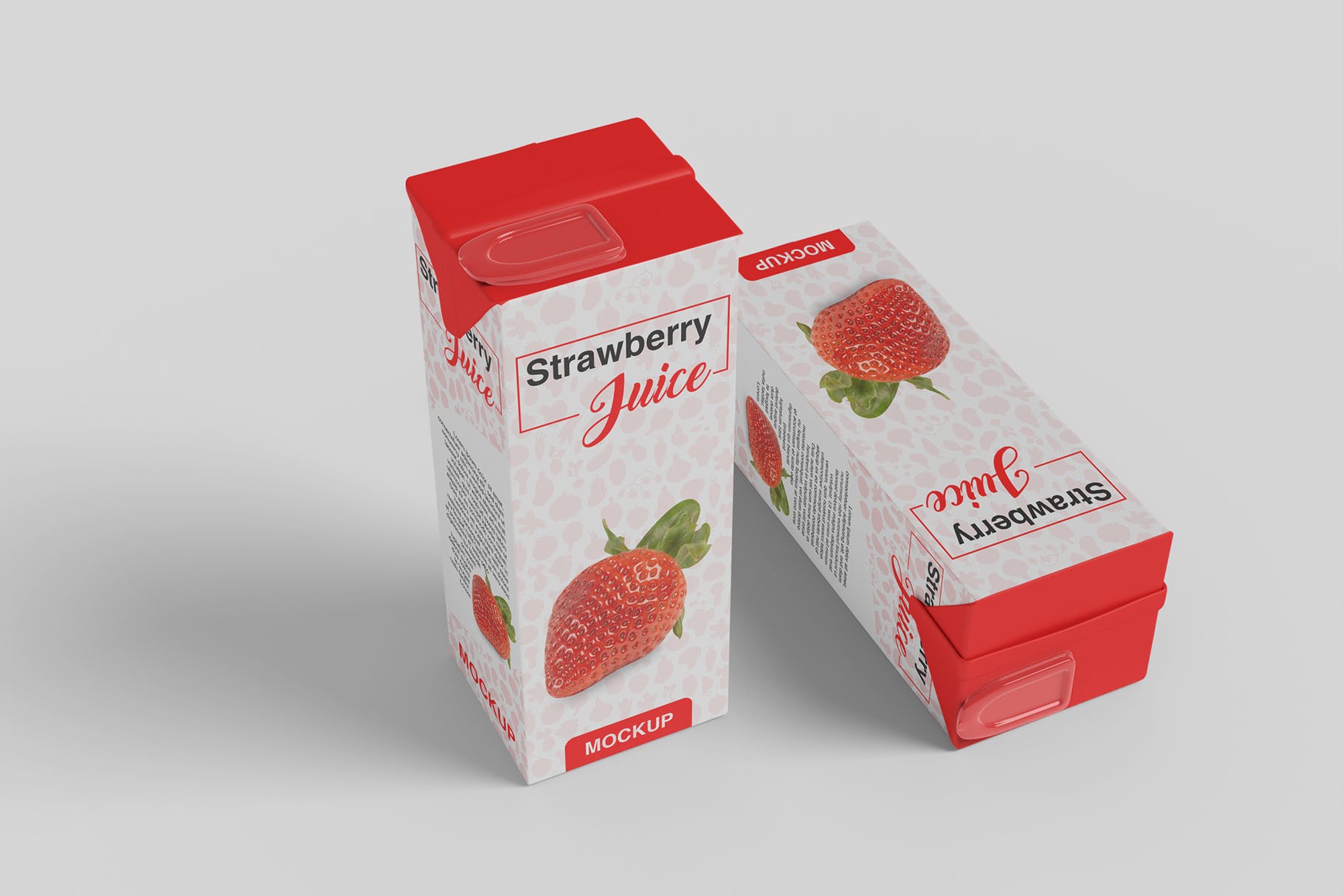 果汁盒包装外观设计素材库精选模板 Juice Box Mockup插图(1)