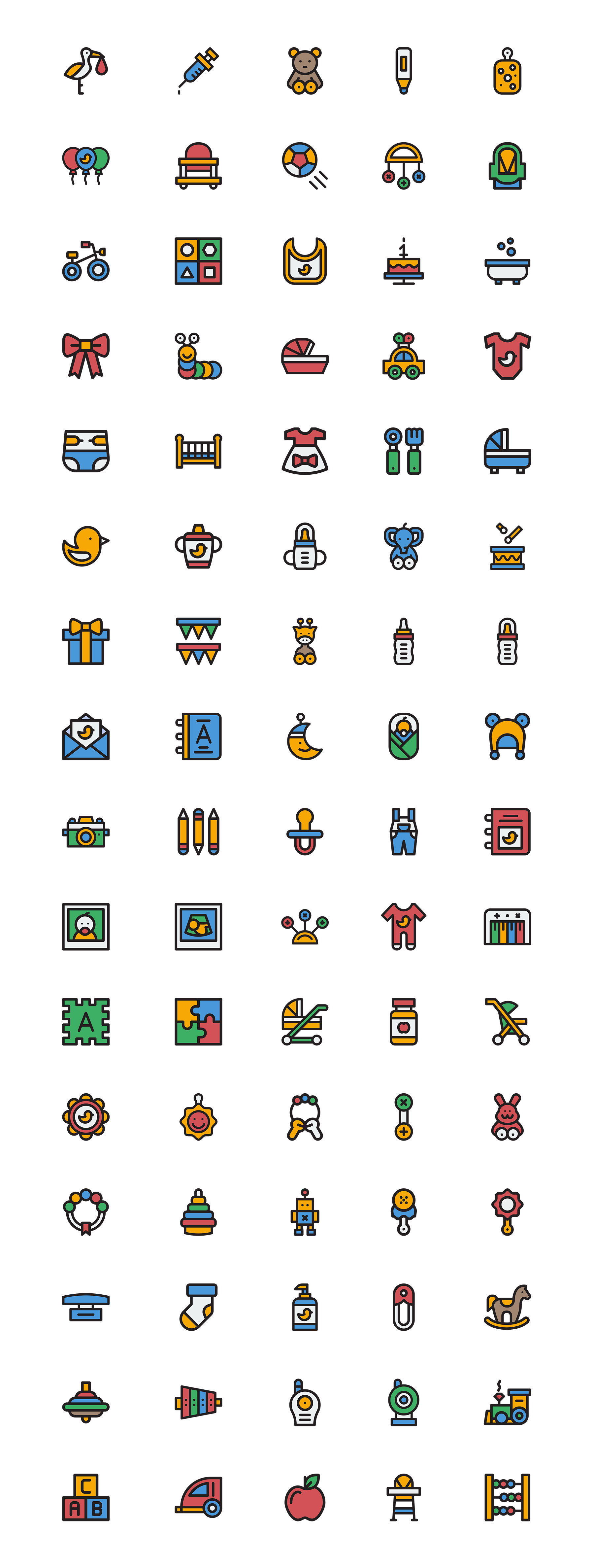 80 枚宝宝元素图标