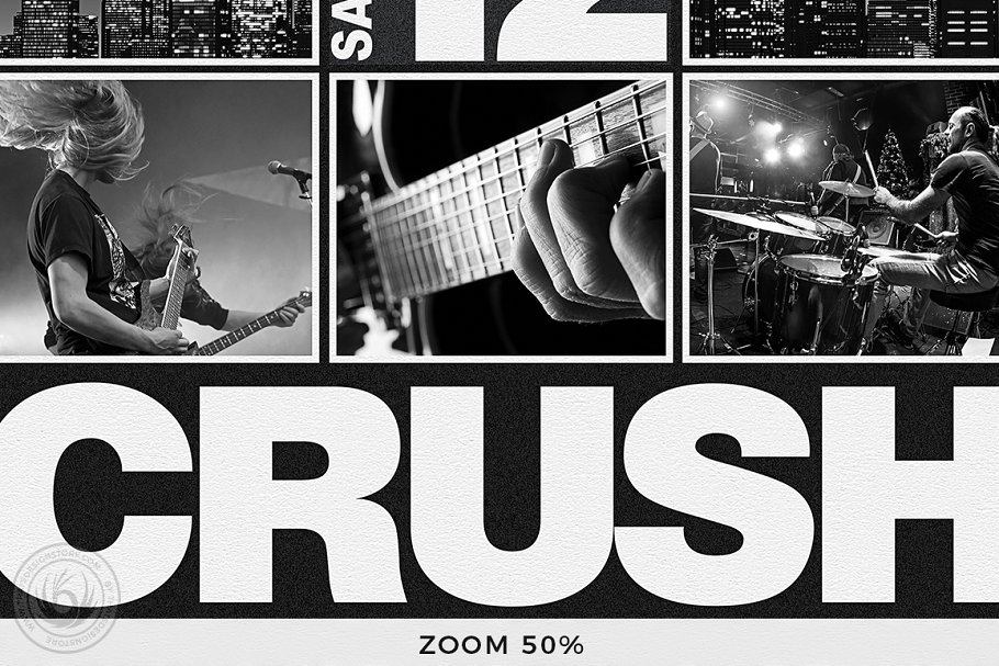 户外音乐节活动传单PSD模板v16 Live Concert Flyer PSD V16插图(6)