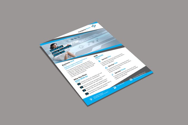 经典通用型商业公司海报传单设计 Corporate Flyer插图(3)