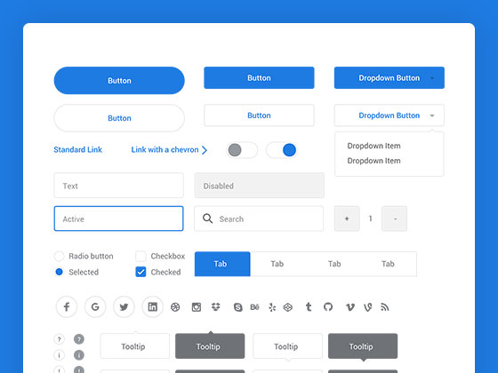 网页白色基础元素线框素材之家精选sketch素材