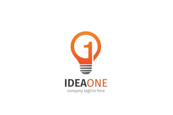 创意灵感主题Logo模板 Idea One Logo