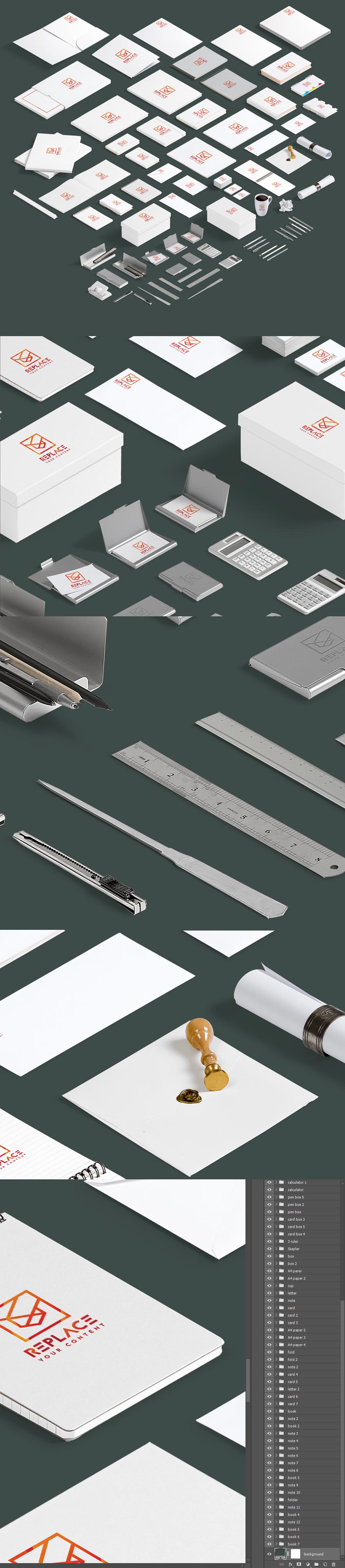 商务办公文具样机展示模板mockups大集合插图