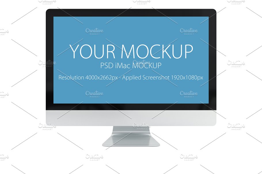 网站产品设计iMac样机展示模型 PSD iMac mockup插图(1)
