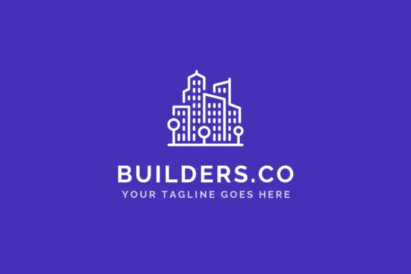 建筑基建/建筑设计策划公司Logo设计素材库精选模板 Builders Co – Construction Company Logo Template