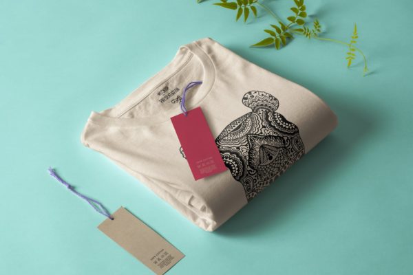 犀牛-曼陀罗花手绘T恤印花图案设计矢量插画素材库精选素材 Rhino Mandala T-shirt Design Vector Illustration