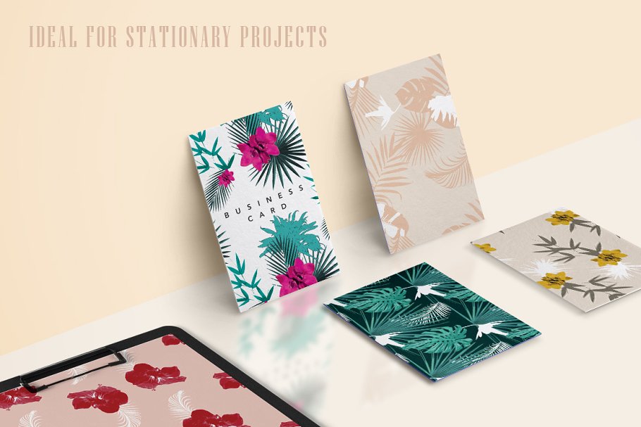 浪漫热带植物水彩图案纹理收藏 Tropical Romance Collection插图(2)