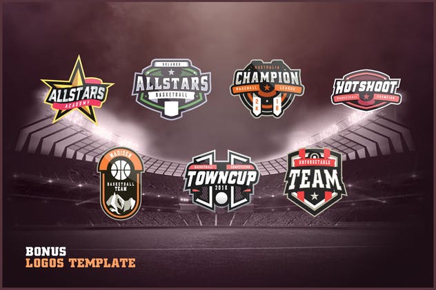 体育运动品牌&球队队徽Logo设计模板合集v1 Sports Logo Creator V1插图(15)