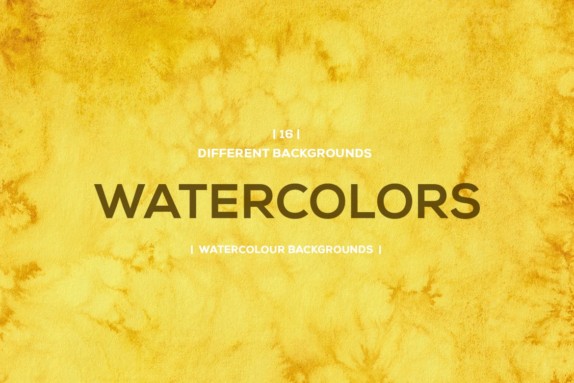 黄色水彩肌理仿纸张纹理背景素材 Watercolor Backgrounds插图