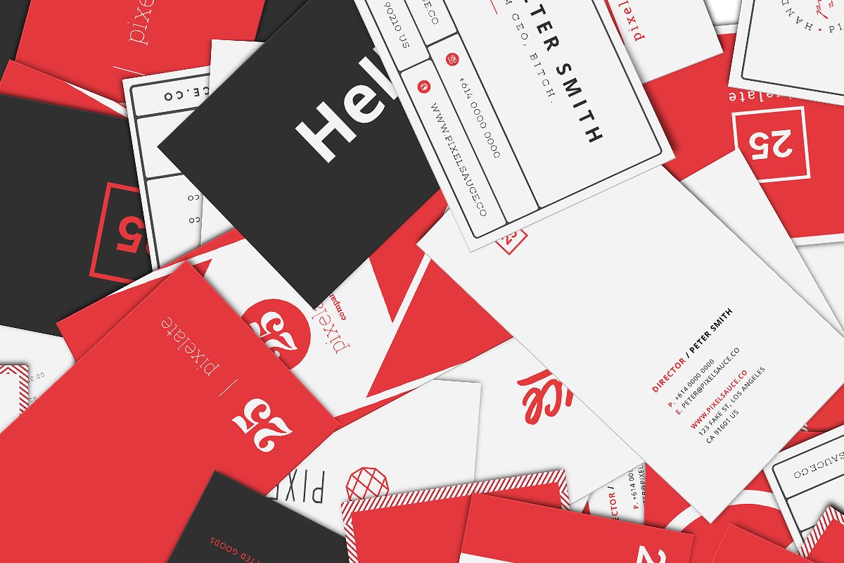 68个高端时尚简约的商务名片设计模板插图(1)