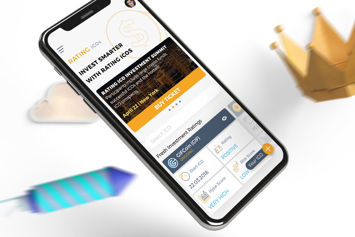 ICO评级区块链主题APP应用UI模板 ICO Rating Crypto Mobile Ui – TH插图