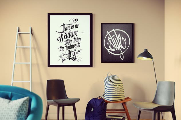 极简主义摄影作品白色画框样机Vol.3 Picture Frame Mockup v3插图(2)